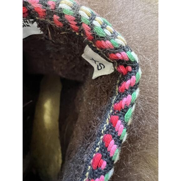 The needles Eye Handmade Animal Natural Fur Brown Moccasins Size 8 - Very Soft - Picture 9 of 14